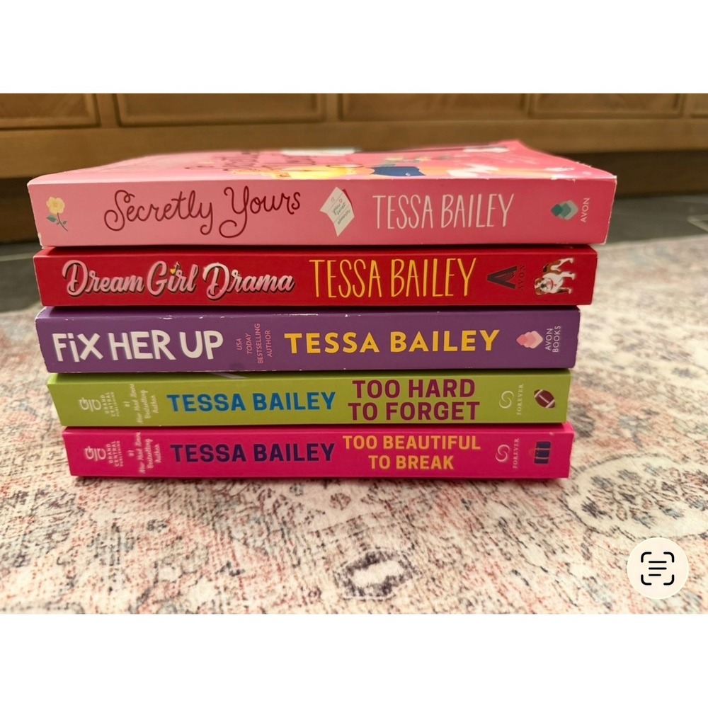 Tessa Bailey Paperback Book Lot Set of 5 Romance Novels RomCom